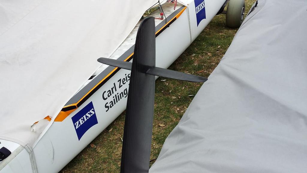 Rudder foil - A-class, Takapuna February 7, 2014 © Richard Gladwell www.photosport.co.nz