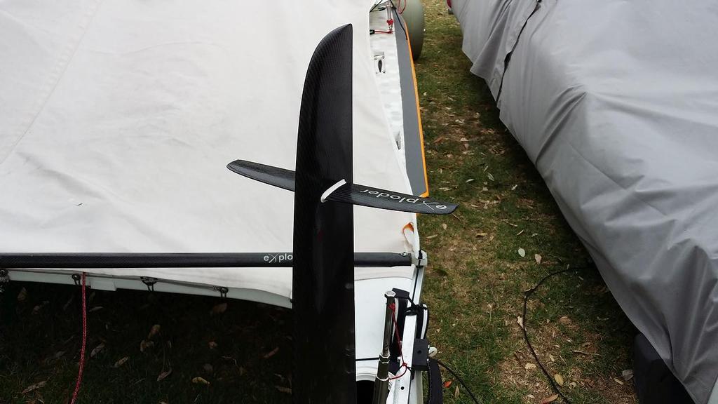 Rudder foil - A-class, Takapuna February 7, 2014 © Richard Gladwell www.photosport.co.nz