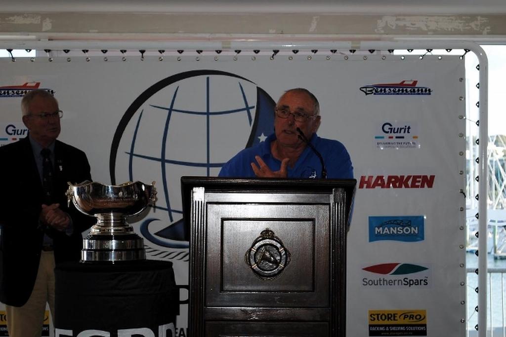 Race officer Harold Bennett - 2014 Nesspresso Youth International Match Racing Championships © RNZYS Media