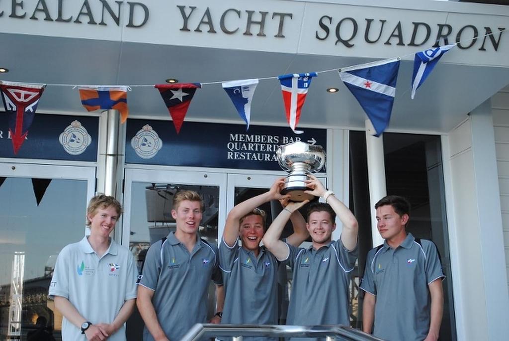 Winning Gautrey crew - 2014 Nesspresso Youth International Match Racing Championships photo copyright RNZYS Media taken at  and featuring the  class