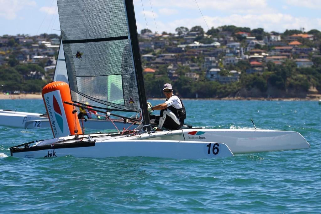 Int. A-Class Catamaran World Championship, Day 5, Takapuna NZ photo copyright Richard Gladwell www.photosport.co.nz taken at  and featuring the  class