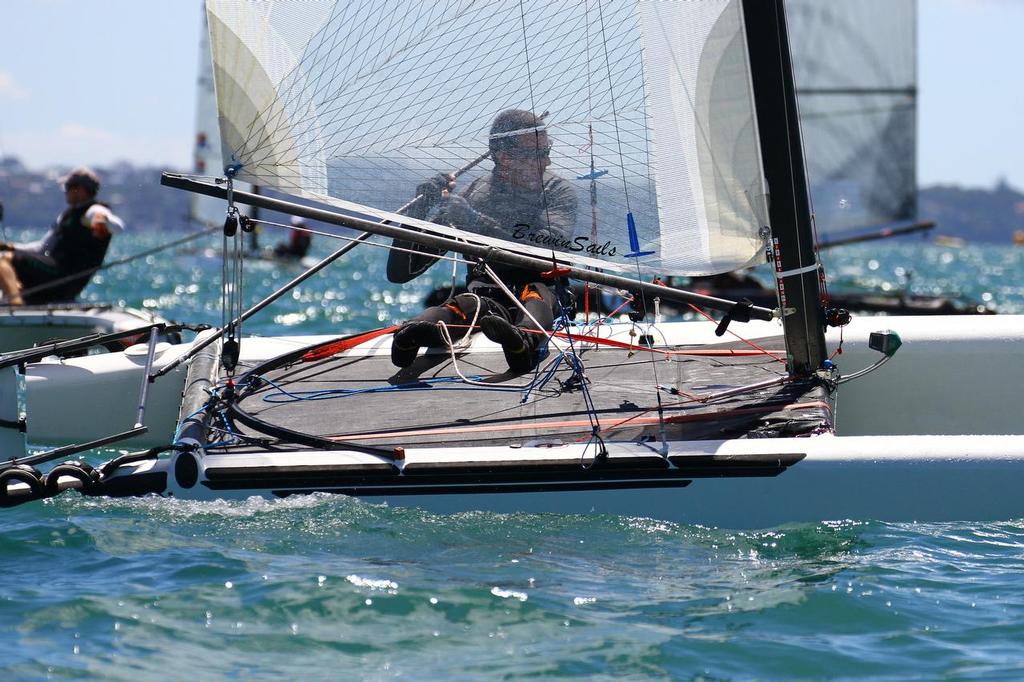 Int. A-Class Catamaran World Championship, Day 5, Takapuna NZ photo copyright Richard Gladwell www.photosport.co.nz taken at  and featuring the  class