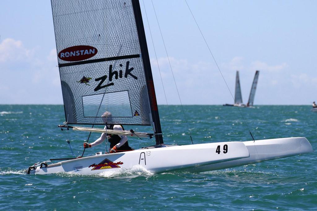 Int. A-Class Catamaran World Championship, Day 5, Takapuna NZ photo copyright Richard Gladwell www.photosport.co.nz taken at  and featuring the  class