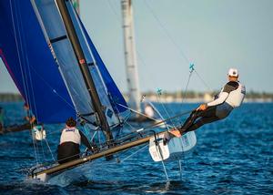 ISAF Sailing World Cup Miami 2014 - Day 2, Nacra 17 photo copyright Walter Cooper /US Sailing http://ussailing.org/ taken at  and featuring the  class
