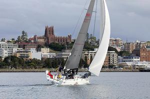 Concealed Weapon returns to harbour after racing offshore. - 2014 Audi IRC Australian Championship photo copyright  John Curnow taken at  and featuring the  class