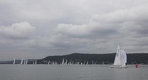 Reigning NSW Champions, Ciao, had a commanding lead in Race One. - Garmin NSW Etchells Championship photo copyright  John Curnow taken at  and featuring the  class