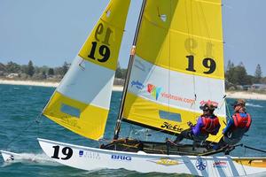 4 - Hobie 16 World Championships 2014. Open Series Qualifiers. Day One. photo copyright Peter Costello taken at  and featuring the  class