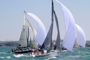 Sailing: Gill Melges 24 World Championships 2014, Royal Geelong Yacht Club, Geelong (Aus), 31/01/2014. Photo; Teri Dodds. Day 3 Racing - Amigos (Geoff Fogarty) photo copyright Teri Dodds http://www.teridodds.com taken at  and featuring the  class