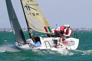 Sailing: Gill Melges 24 World Championships 2014, Royal Geelong Yacht Club, Geelong (Aus), 31/01/2014. Photo; Teri Dodds. Day 3 Racing - Altea (Andrea Rachelli) photo copyright Teri Dodds http://www.teridodds.com taken at  and featuring the  class