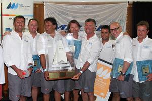 Sailing: Gill Melges 24 World Championship 2014, Royal Geelong Yacht Club, Geelong (Aus), 02/02/2014. Photo; Teri Dodds. Open Division 1st Place - Blu Moon (Flavio Favini) photo copyright Teri Dodds http://www.teridodds.com taken at  and featuring the  class