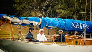 Sir James Hardy watching the Hardy Cup event on Sydney Harbour. Photo: Raoul de Farranti. - Hardy Cup 2014 photo copyright Raoul de Ferranti taken at  and featuring the  class