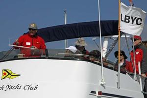 PRO John Busch (left) shows how to sight wind direction and plan a race course setup during LBYCâ€™s Race Management Training Day. photo copyright Rick Roberts  taken at  and featuring the  class