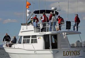 A full house onboard LBYCâ€™s race committee boat Loynes during LBYCâ€™s Race Management Training Day photo copyright Rick Roberts  taken at  and featuring the  class