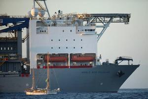 Vega dwarfed by the Noble Bob Douglas - photo by Nick Tapp photo copyright  SW taken at  and featuring the  class