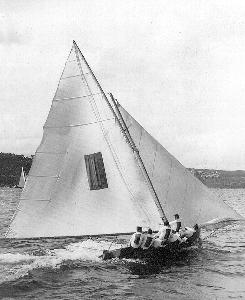 Taree, the first Giltinan champion in 1938 - JJ Giltinan 18ft Skiff Championship photo copyright Frank Quealey /Australian 18 Footers League http://www.18footers.com.au taken at  and featuring the  class
