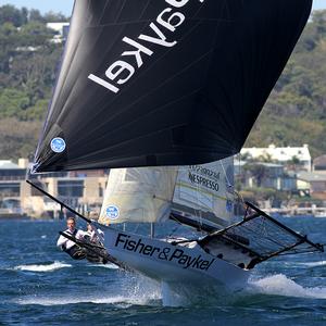 Fisher & Paykel continues to improve - 18ft Skiffs Australian Championship 2013-14 photo copyright Australian 18 Footers League http://www.18footers.com.au taken at  and featuring the  class