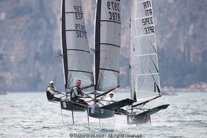 Robert Greenhalgh(GBR3979), C7- Pietro Sibello (ITA3392), B9-Pablo Arandia (ESP3675) - Moth Worlds photo copyright Th.Martinez http://www.thmartinez.com taken at  and featuring the  class