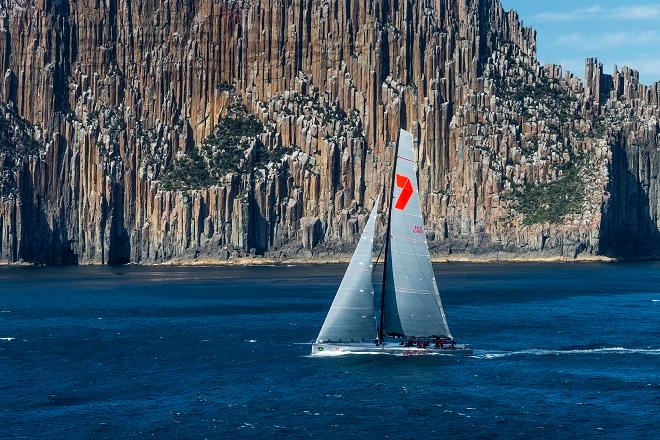 Wild Oats XI seven-time line honours winner at the Rolex Sydney Hobart  - WILD OATS XI, Sail No: 10001, Bow No: XI, Owner: Robert Oatley, Skipper: Mark Richards, Design: Reichel Pugh 30 Mtr, LOA (m): 30.5, State: NSW passing Organ Pipes.  © Carlo Borlenghi / Rolex