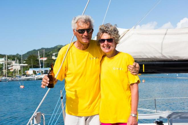 Yves and Isabelle Haudiquet  - RORC Transatlantic Race 2014. © RORC/Arthur Daniel and Orlando K Romain