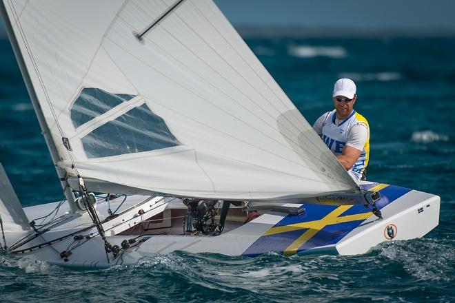 Bow no: 99 - Sail no: SWE 8446 - Skipper: Freddy Loof, SWE - Crew: Anders Ekstrom, SWE - Star Sailors League Finals 2014. ©  Marc Rouiller / Star Sailors League