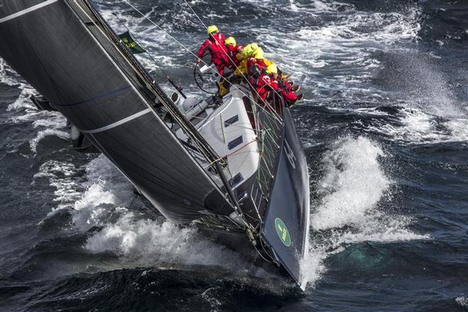 Ocean Affinity sails in the big sea off Tasman Island. Ocean Affinity, Sail No: RQ64, Bow No: 64, Owner: Stewart Lewis, Skipper: Steward Lewis, Design: Marten 49, LOA (m): 15.0, State: QLD.  ©  Rolex/Daniel Forster http://www.regattanews.com