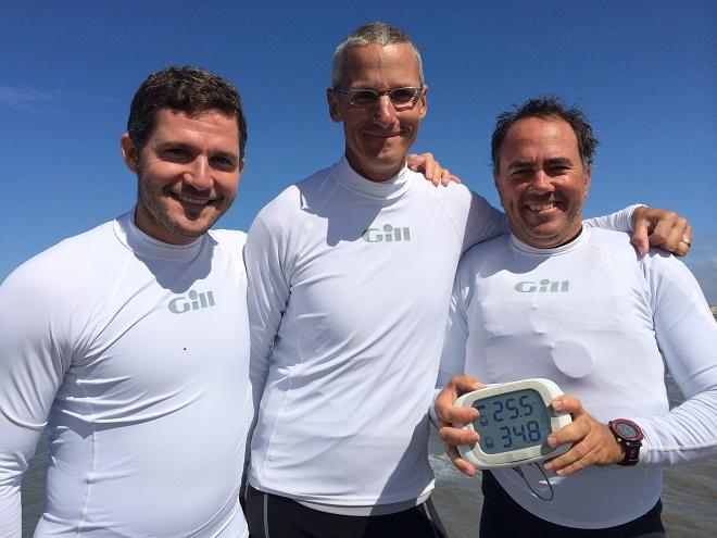 Blown away in La Baule: Jason Carroll (left) with Chad Corning and Anthony Kotoun (right).  © Jim Condon