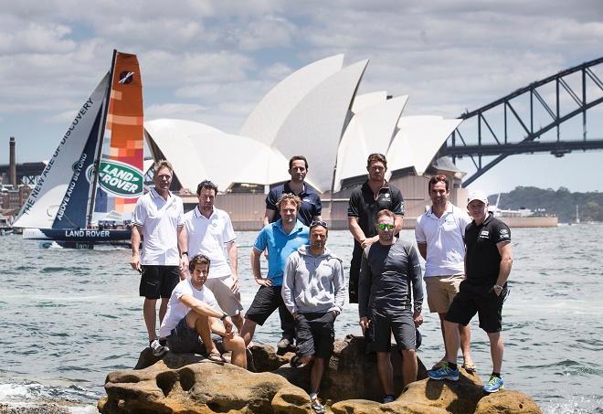 The skippers of Act Eight Extreme Sailing Series™ 2014 Sydney presented by Land Rover.  © Lloyd Images