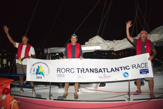 Sérénade crossed the finish line of the 2014 RORC Transatlantic Race. © RORC/Arthur Daniel and Orlando K Romain