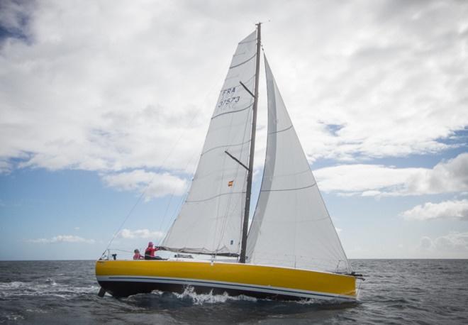 Yves and Isabelle Haudiquet's Pogo 40, Bingo (FRA) - RORC Transatlantic Race 2014.  © Puerto Calero/James Mitchell