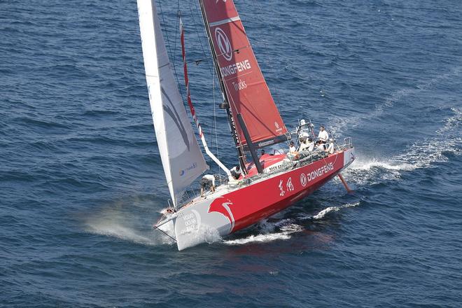 Leg Two Complete - Epic battle for Dongfeng Race Team right to the finish line as they finish in second place with an official time of 08:41:40 UTC.  - Volvo Ocean Race 2014-15. © Yann Riou / Dongfeng Race Team