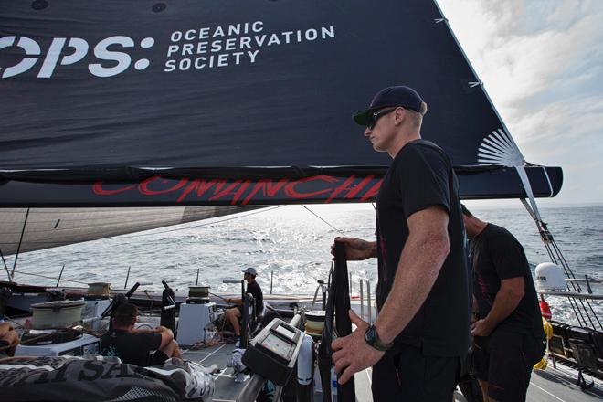 Two-time America's Cup winning skipper Jimmy Spithill drives Comanche on Sydney Harbor © Andrea Francolini http://www.afrancolini.com/