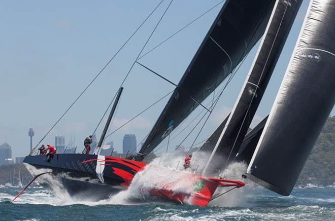 Race Start Comanche, Sail n: 12358, Bow n: 58, Design: Verdier Yacht Design and VPLP, Owner: Jim Clark and Kristy Hinze-Clark, Skipper: Ken Read ©  Rolex/Daniel Forster http://www.regattanews.com