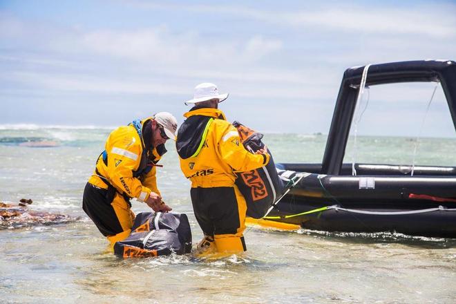 November 30, 2014. Team Vestas Wind ground the boat on Cargados Carajos Shoals. All the crew are safe and uninjured. &copy; Brian Carlin - Team Vestas Wind