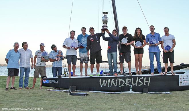 Open podium - ISAF Tornado World Championships 2014-15.  © Martina Barnetova