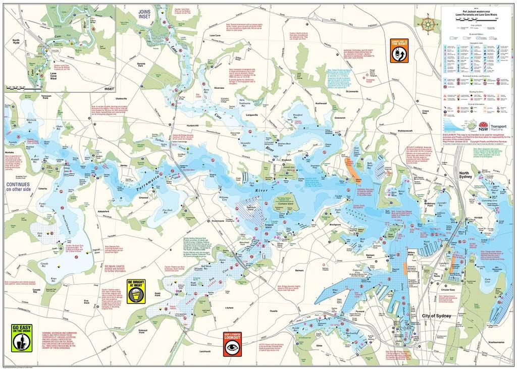 Port Jackson West Lane Cove Parramatta © 	Roads and Maritime Services