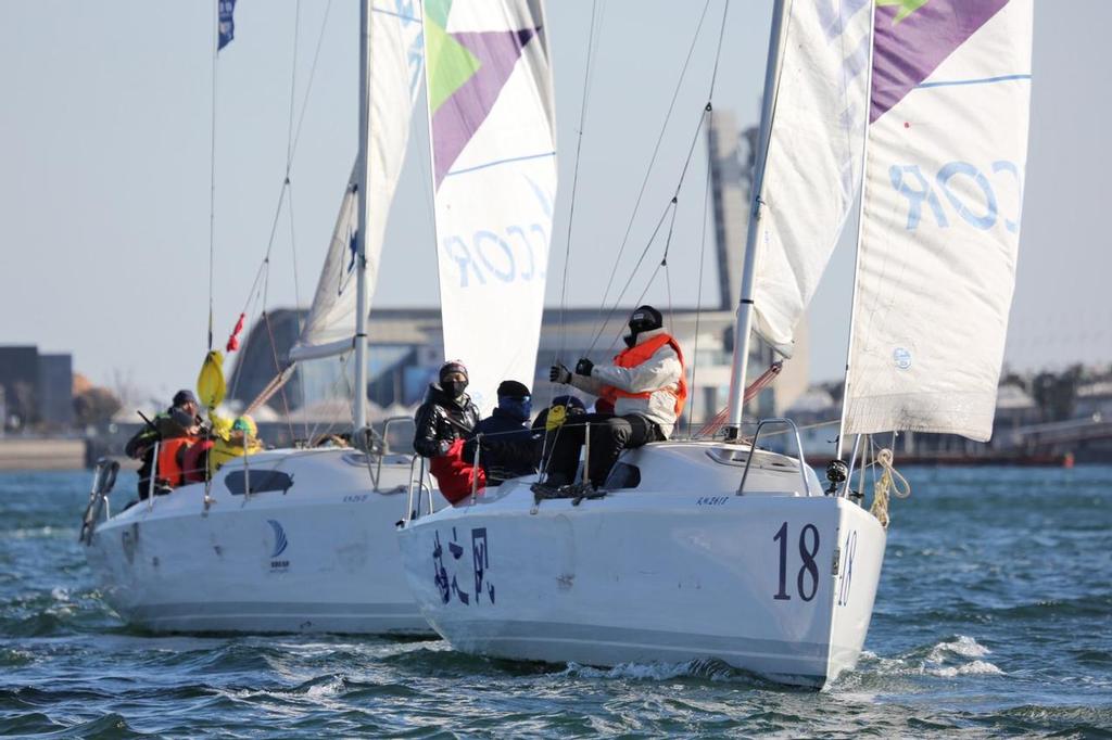 Qingdao 2015 'Haofeng' New Year’s Cup 2K Teams Racing, China.  © Jing Xin