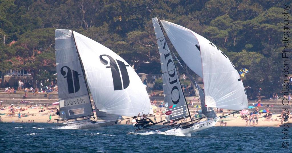 18fter racing on Sydney Harbour November 30, 2014 © Michael Chittenden 