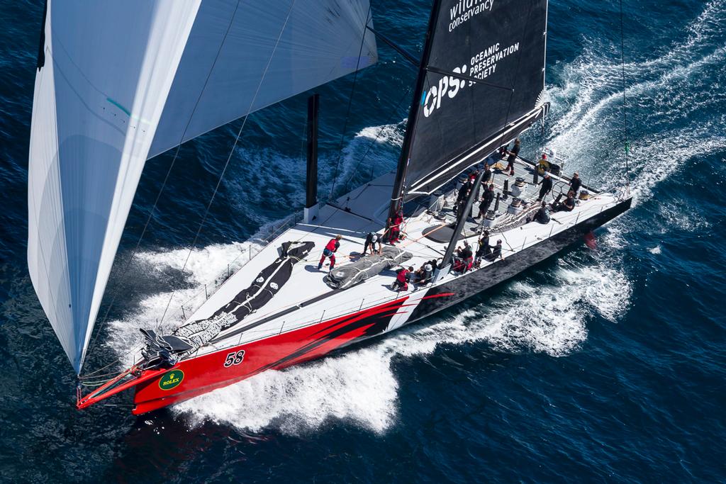 Comanche - Skippered by Ken Read - Rolex Sydney Hobart Yacht Race 2014. ©  Rolex / Carlo Borlenghi http://www.carloborlenghi.net