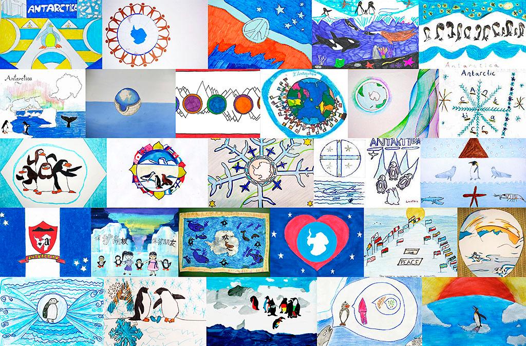 Antarctica Day flags created by school children across the world. © British Antarctic Survey http://www.antarctica.ac.uk