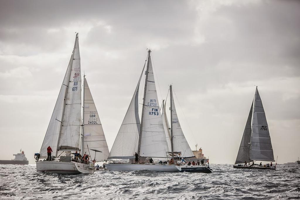 The start of the ARC Cruising Division from the port of Las Palmas - ARC+ 2014. © WCC / James Mitchell