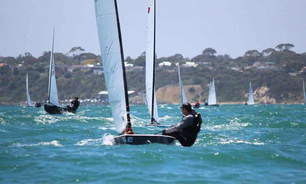 Andre Blasse leads race five - OK Dinghy World Championship 2015. photo copyright Lara Blasse taken at  and featuring the  class