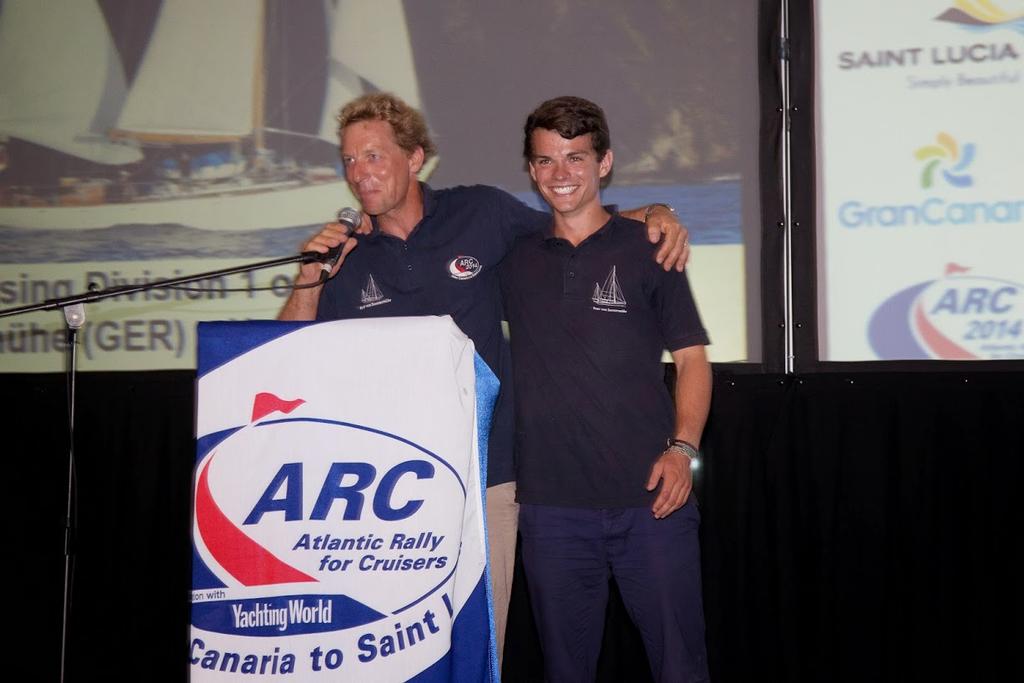 It was the German classic Peter von Seestermuhe that took home the biggest prize in the Cruising Division, correcting on top overall and taking home the Jimmy Cornell Trophy, named in honour of the ARC’s founder - ARC 2014. © WCC / Clare Pengelly