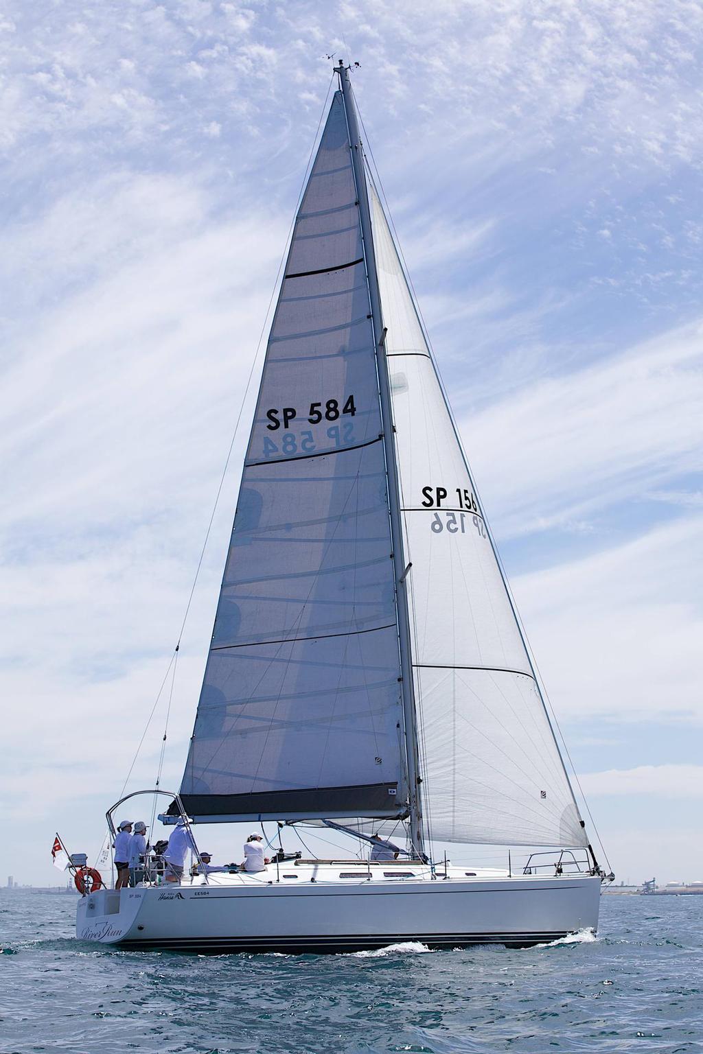 Craig Macdonald's River Run - the Hanse 400e in which he won the overall regatta prize. photo copyright Bernie Kaaks taken at  and featuring the  class
