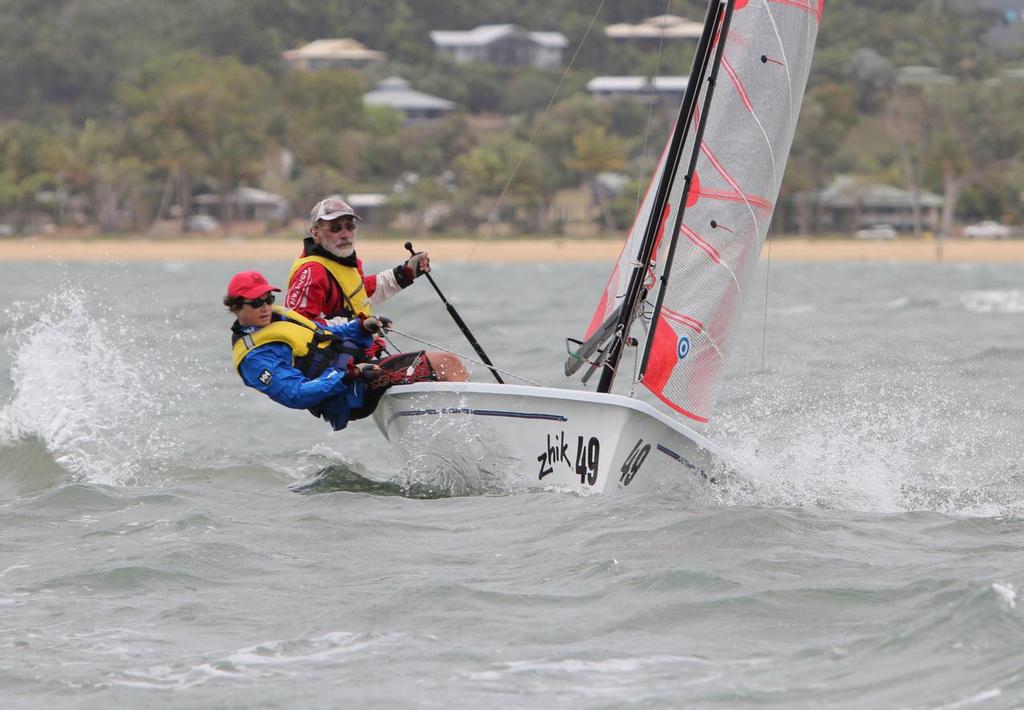 Day 2, Greg and Judy Heath from Mission Beach Sailing Club sailing the Tasar 'Chuckling Again'. - Zhik Mission Beach Regatta © Thomas Orr