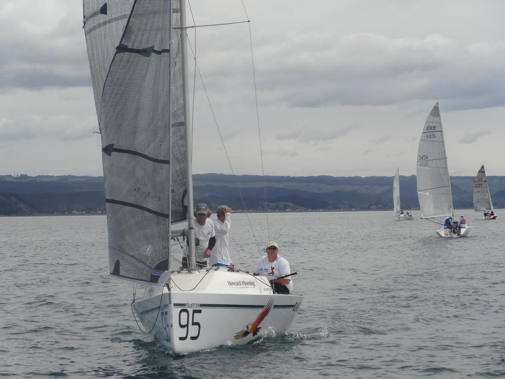 Mark Howard's Nelson-based crew on Eagle - 2014 Elliott 5.9 NZ National Championships © Lynley Manning