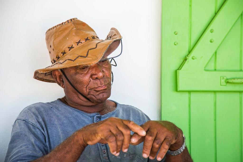 Team Vestas Wind at the Cargados Carajos Shoals - one of the eight local inhabitants.  © Brian Carlin - Team Vestas Wind