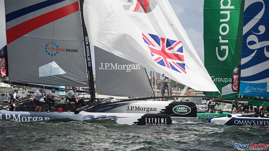 JP Morgan BAR  - Day 3, Extreme Sailing Series, Sydney photo copyright Beth Morley - Sport Sailing Photography http://www.sportsailingphotography.com taken at  and featuring the  class