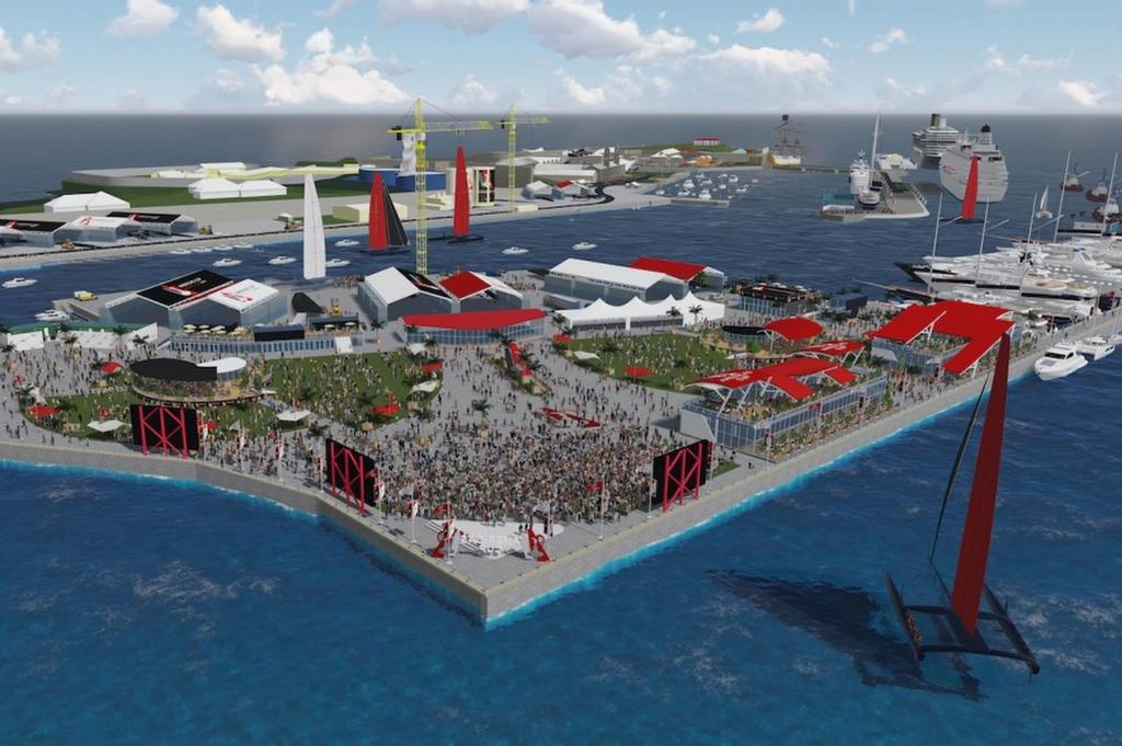 Graphic of America’s Cup bases in Bermuda © Americas Cup Media www.americascup.com