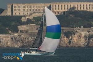 The new to them SC 50' Adrenaline looking fine on the cross rive blast to Fort Mason - Midwinters - 2014-15 The 44 Manuel Fagundes Seaweed Soup Regatta. photo copyright Erik Simonson/ pressure-drop.us http://www.pressure-drop.us taken at  and featuring the  class