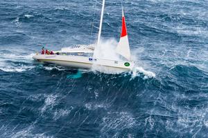 Brindabella under storm sails off Tasman Island. - photo ©  Rolex / Carlo Borlenghi http://www.carloborlenghi.net